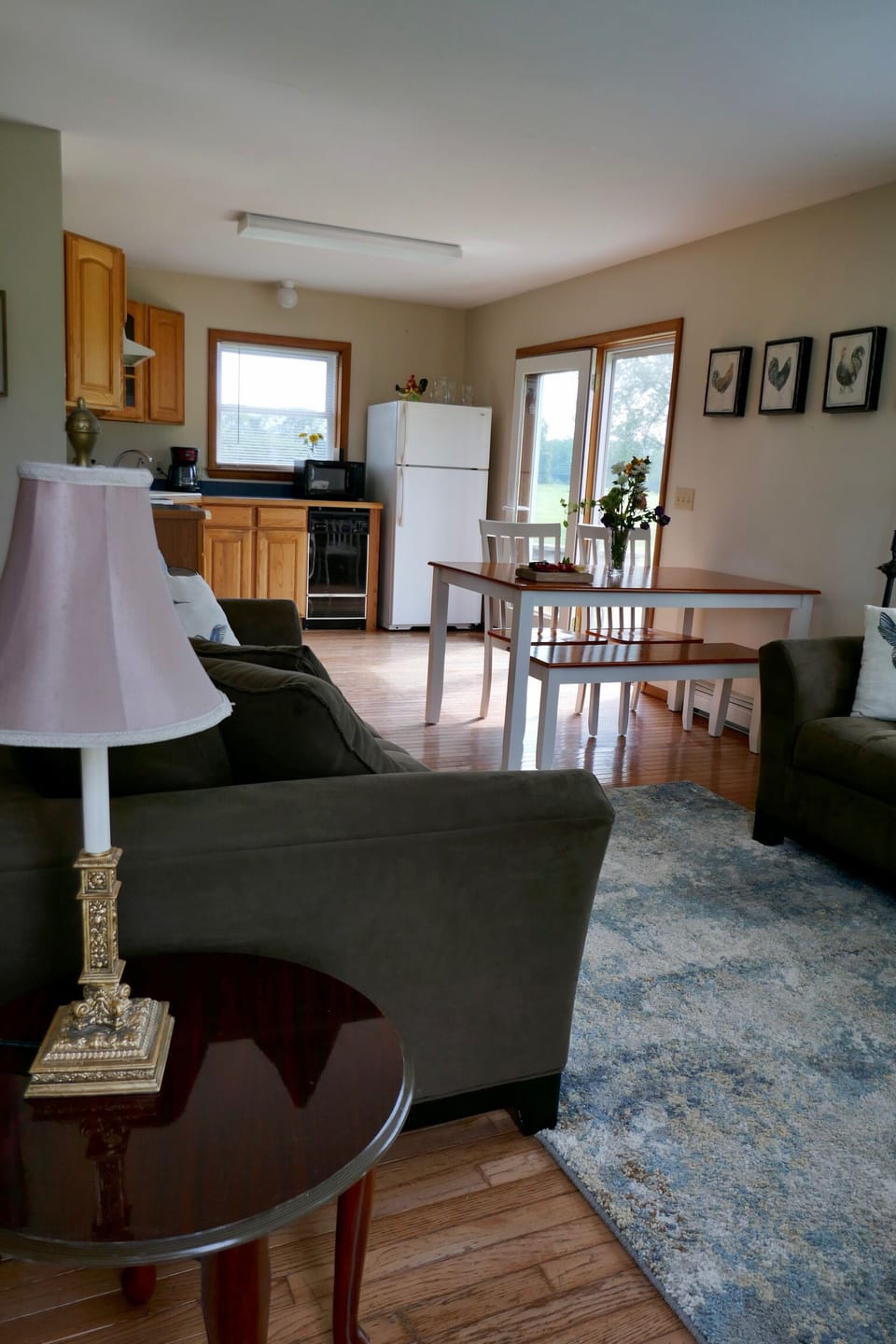 Living room and kitchen