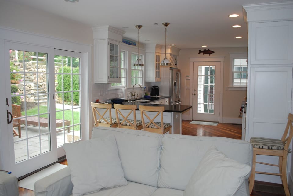view towards kitchen from living room 