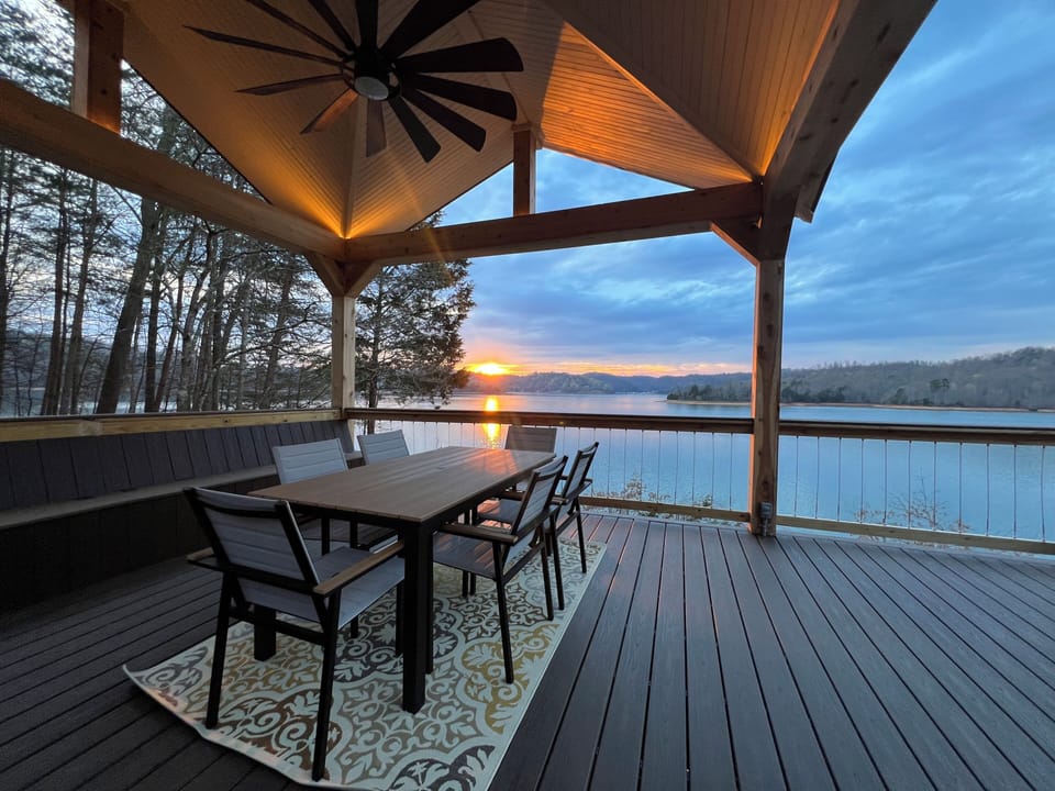 New covered deck with electricity.