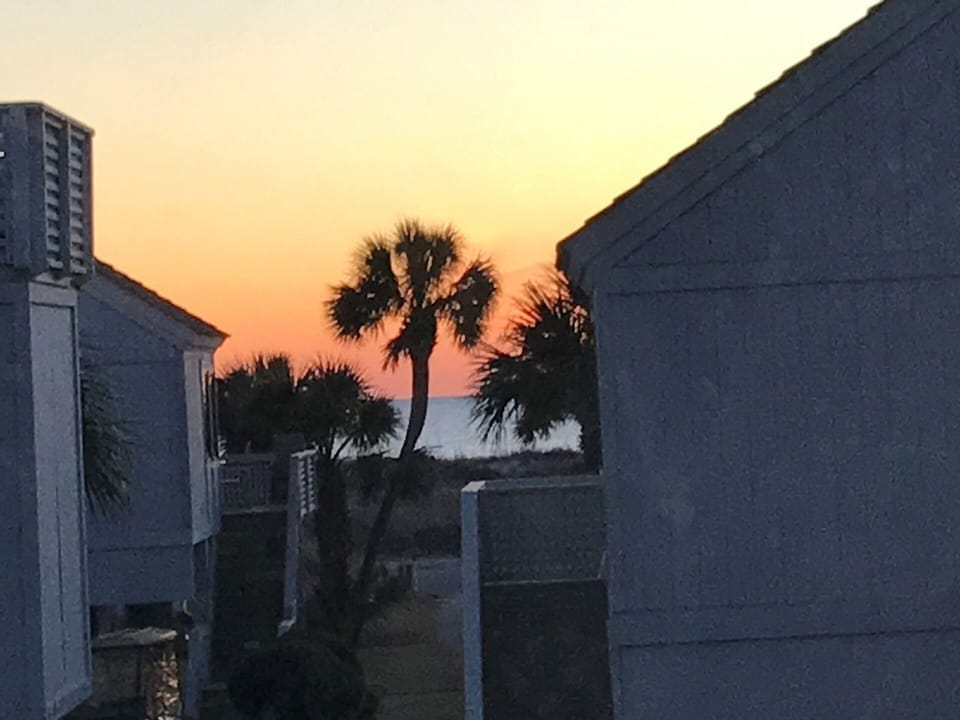 Picture of sunset over South Beach taken from our villa.