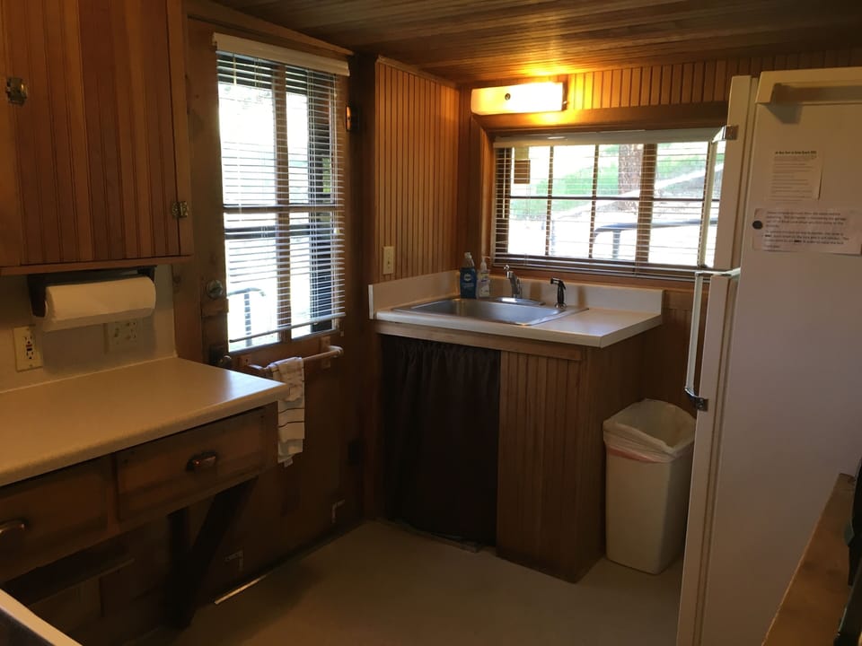 Kitchen sink and door