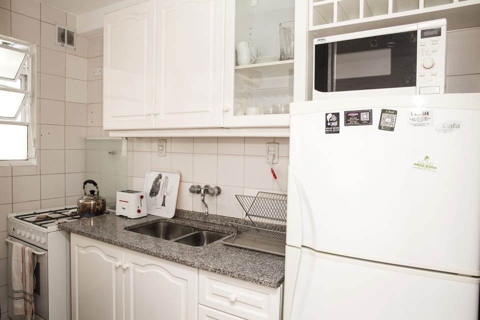 Gas range and oven.