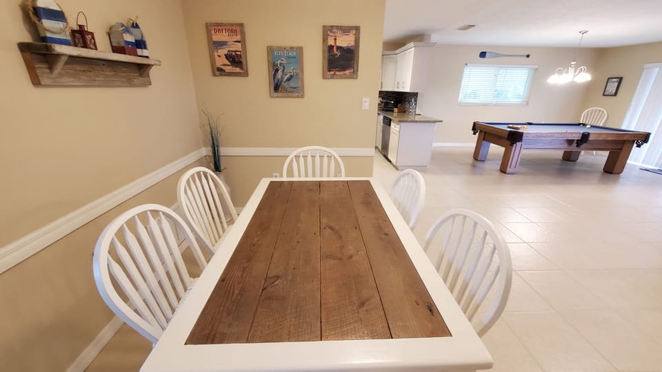 Dining areas -- inside and out.  