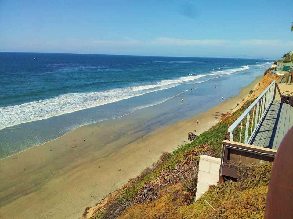 Beach below home. Access from Stone Steps, 3 doors over, view is north