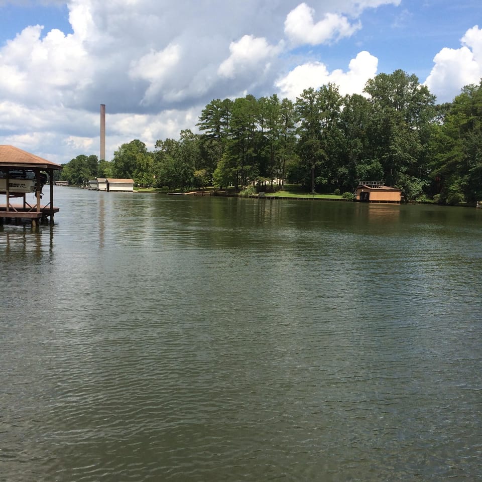 View from the boat dock, leading to big water 