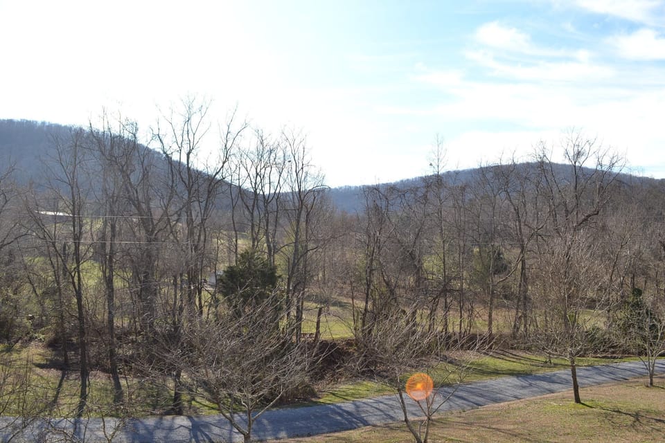 view of mountains from cabin deck