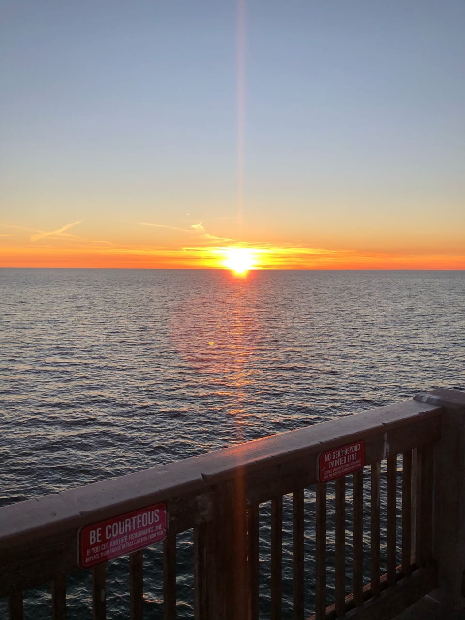 SUNSET ON PIER