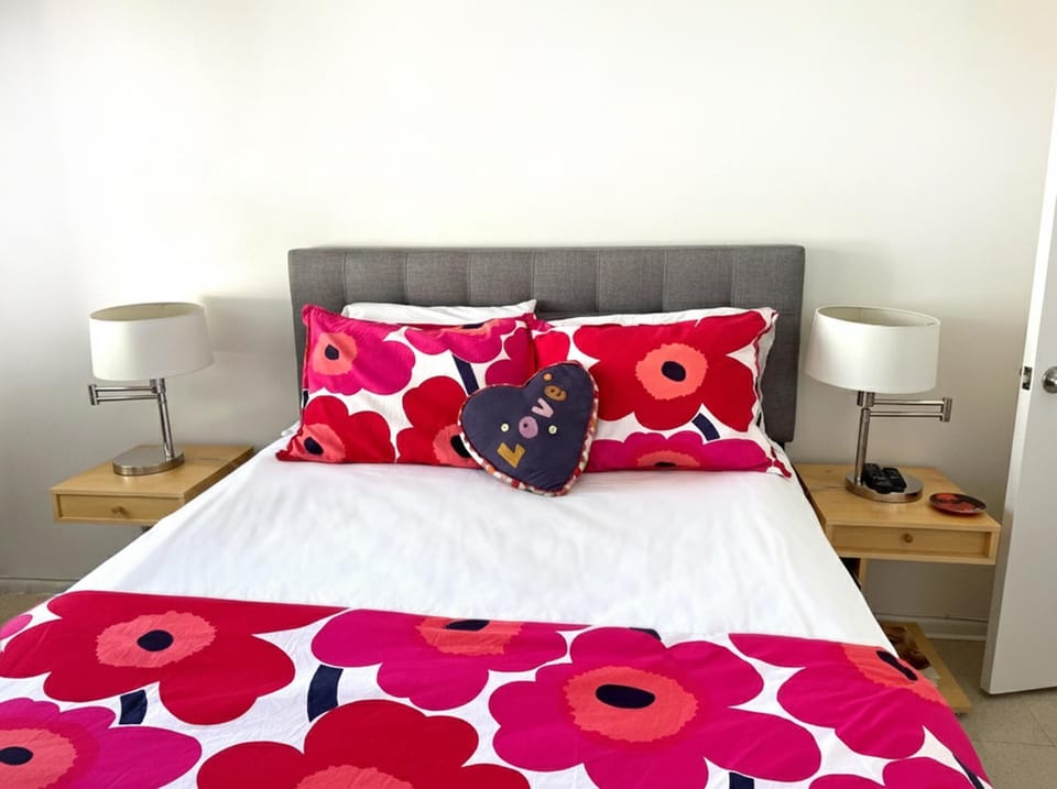 Comfy and cozy bedroom with queen-size bed