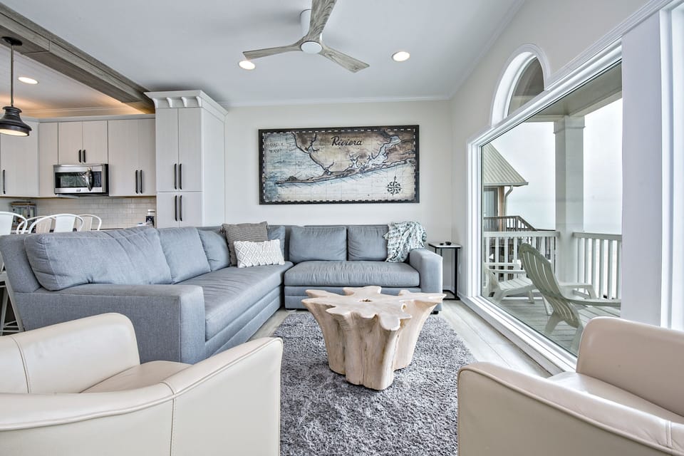 Relax on comfy couches, watch dolphins swim by, and enjoy the serene view.