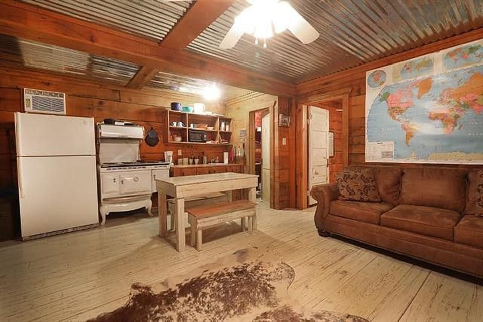 Full kitchen downstairs.  Sofa is pullout