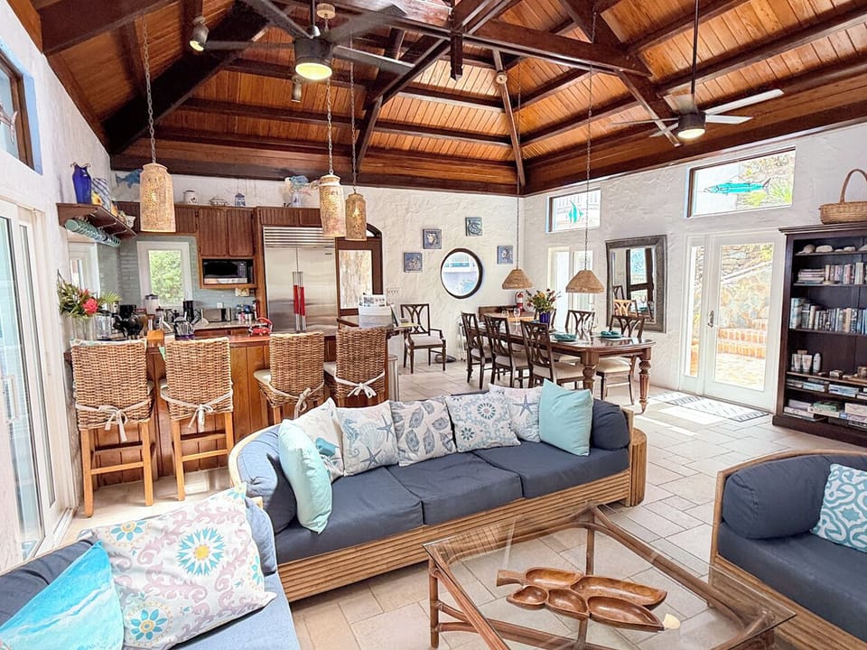 Your air-conditioned great room is an open floor plan ...