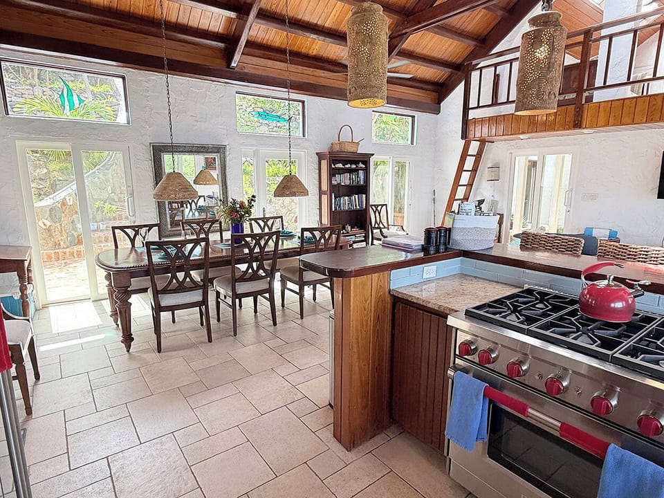 Your interior dining area seats 8 