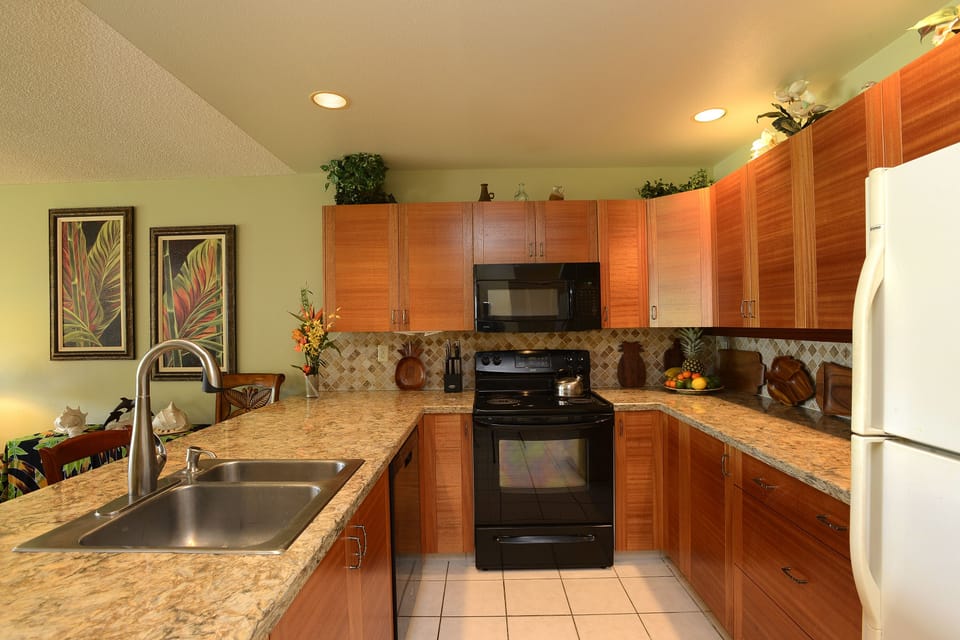 Well-stocked kitchen has new, quiet dishwasher and all major appliances