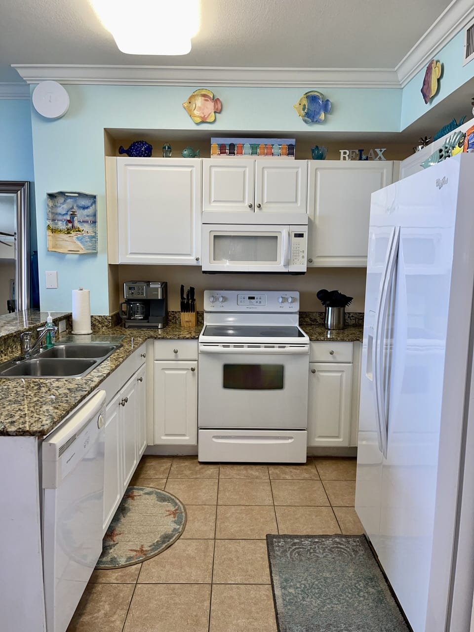 Fully Equipped Kitchen with Granite Countertops