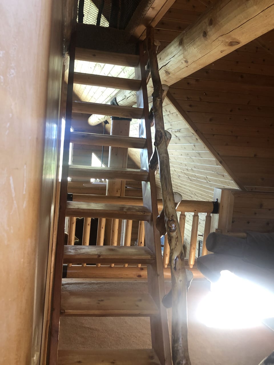Stairs to the upper loft area