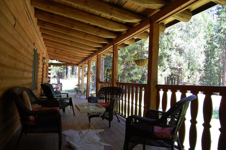 Relax, view nature from the wrap-around porch.
