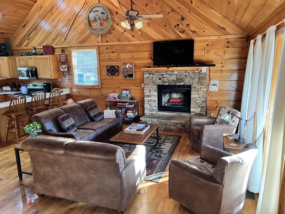 The Great Room with fireplace 