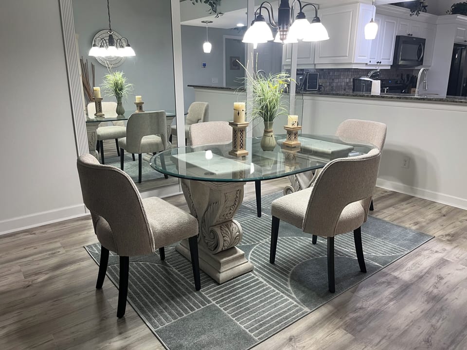 Dining area off of living room