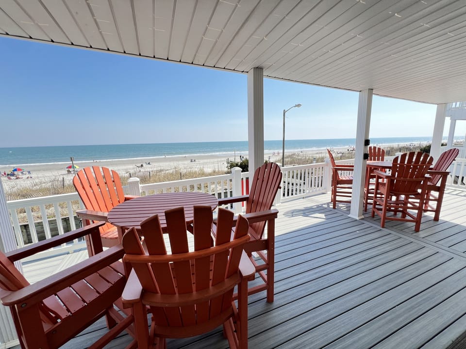Lower front deck.