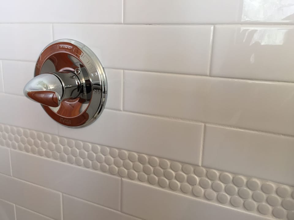 New shower tile detail