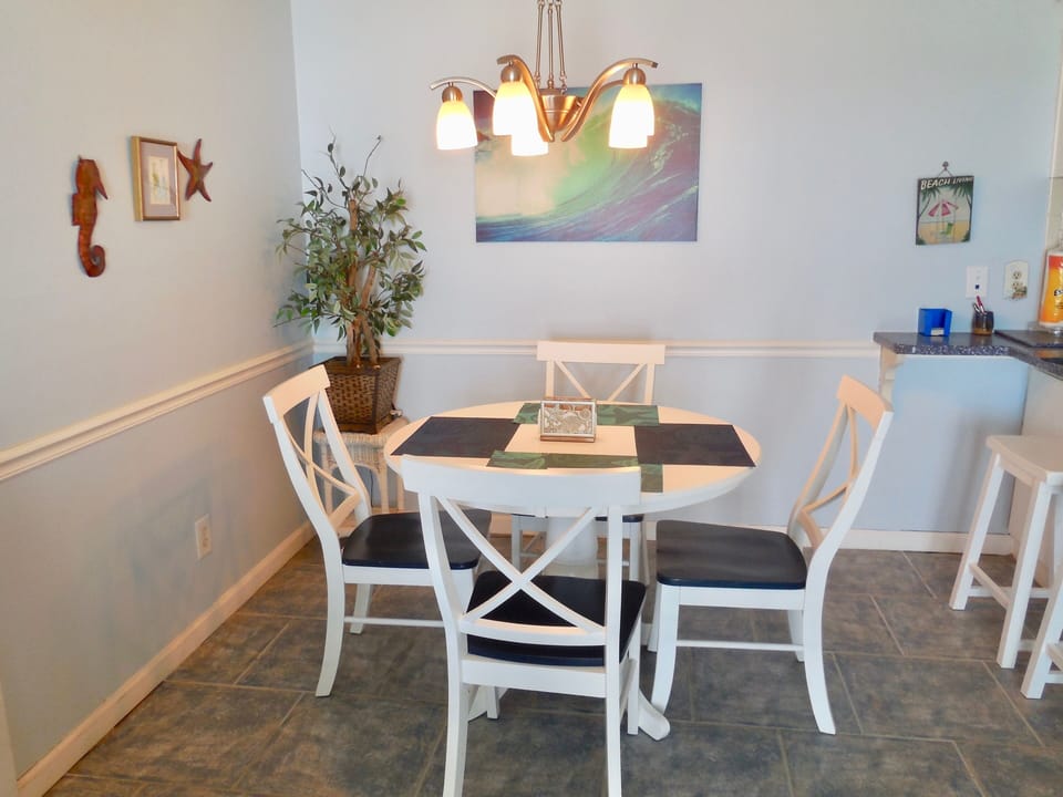 Dining area for meals in or family game night