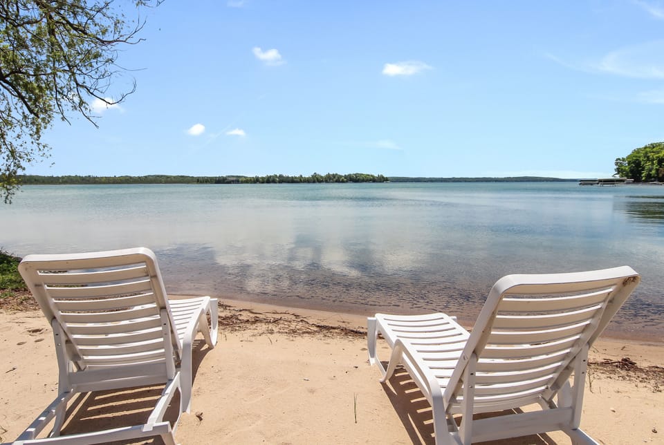 Looking south on Elk Lake from the beach