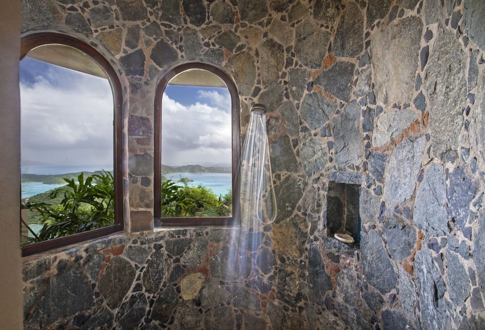 Open air shower