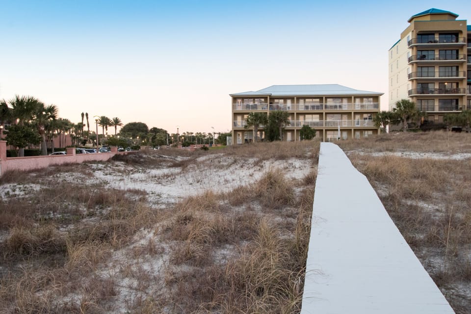 Nature lovers enjoy the wildlife in privately owned dunes at back of condo