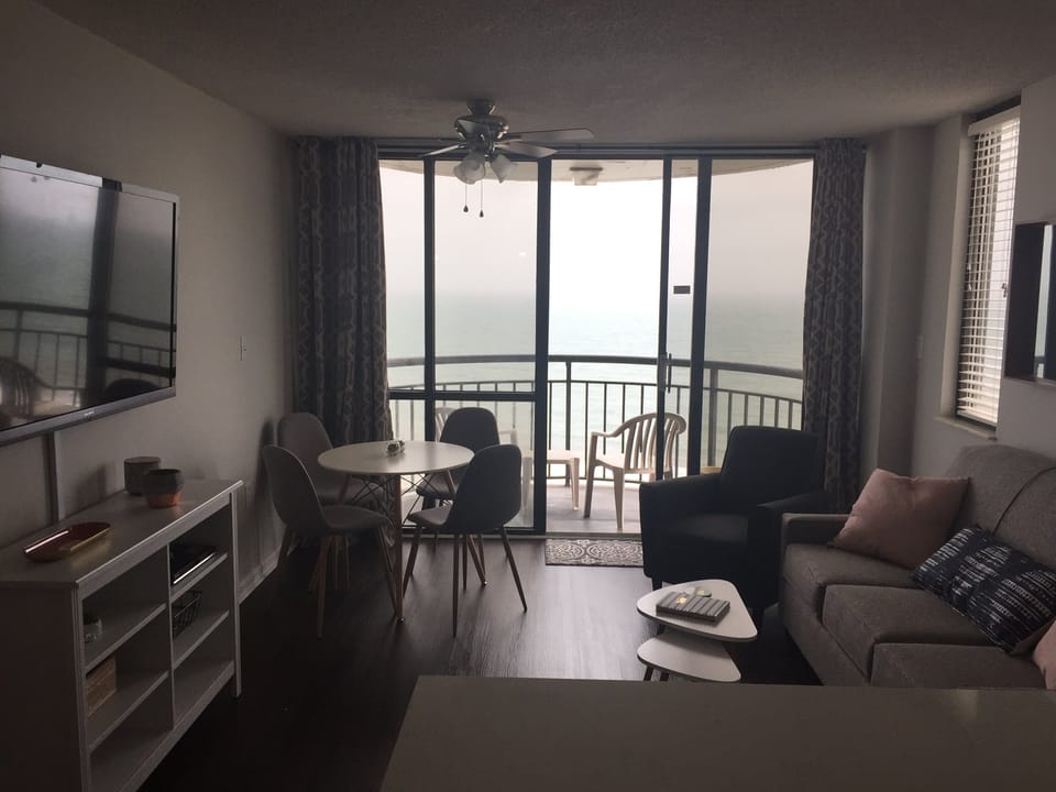 Lots of MB condos have kitchens in hallway - ours overlooks the ocean!