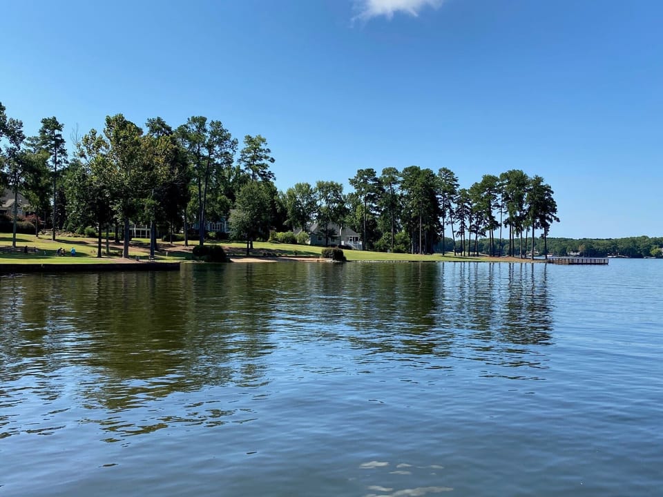 Swimming beach a short stroll across the cove