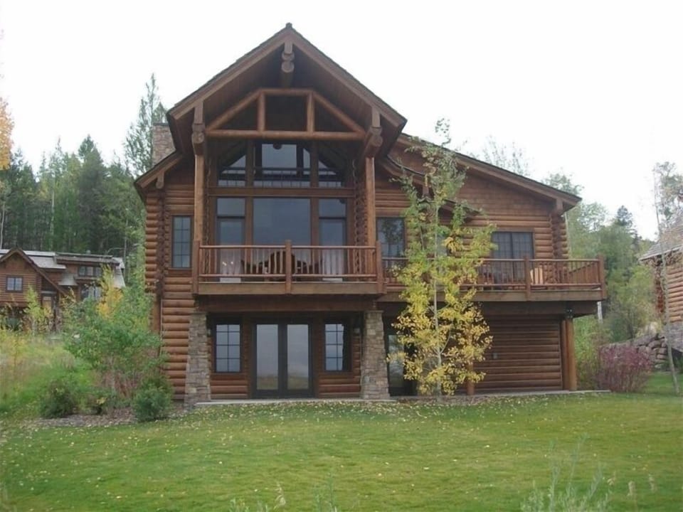 Back of cabin with Targhee National Forest in background