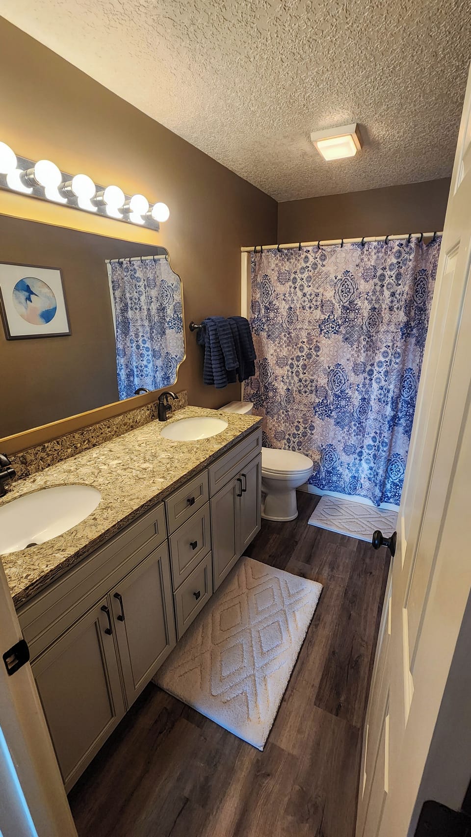 Newly remodeled master bathroom.