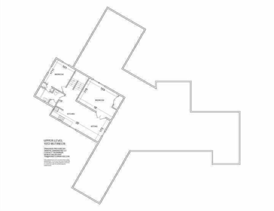 Upper level floor plan