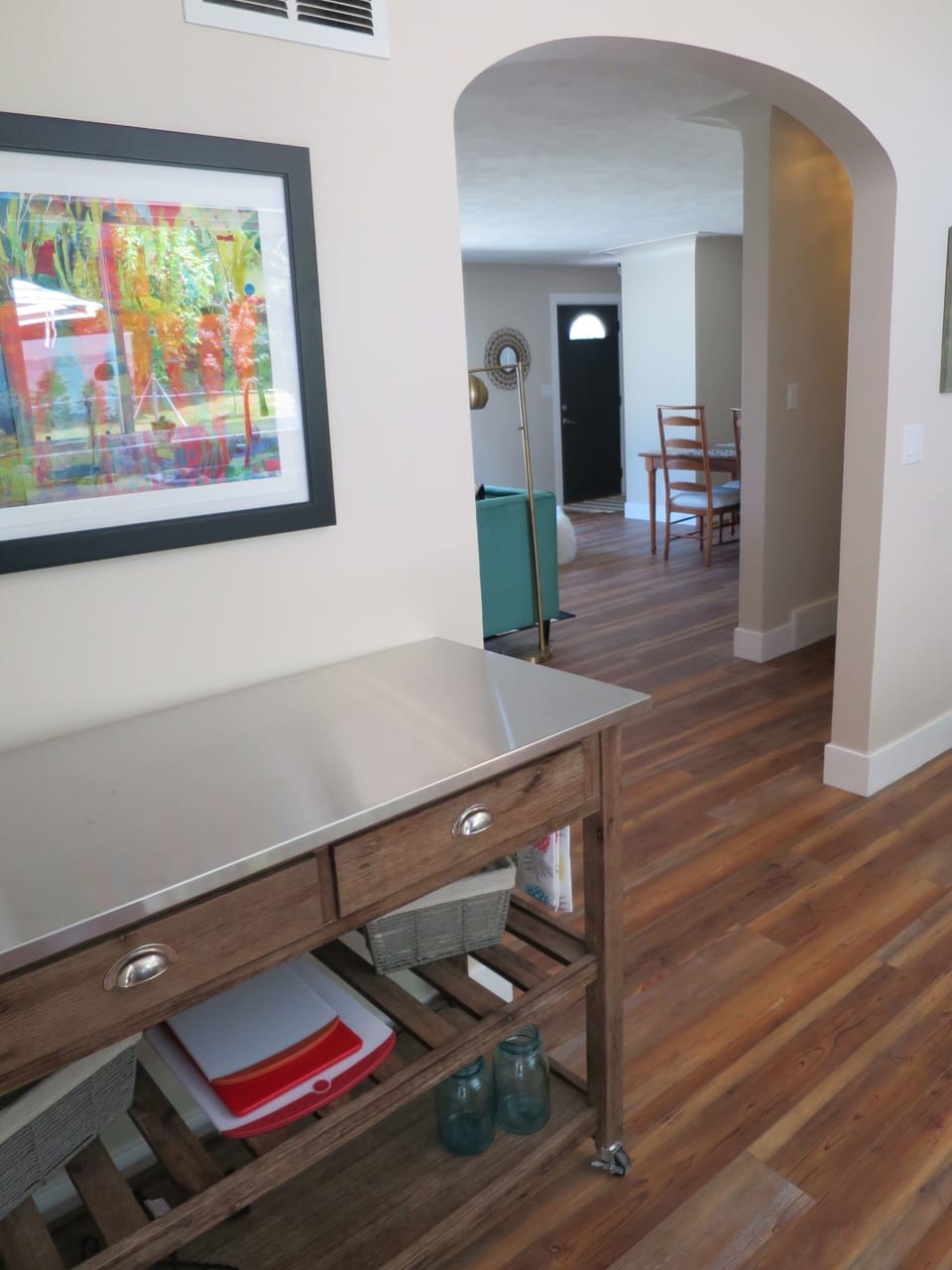 From kitchen/nook area back towards front door thru living and dining. 