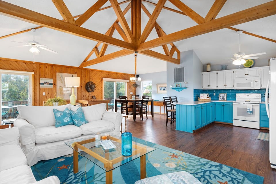 High Ceilings.  Everyone stays connected.