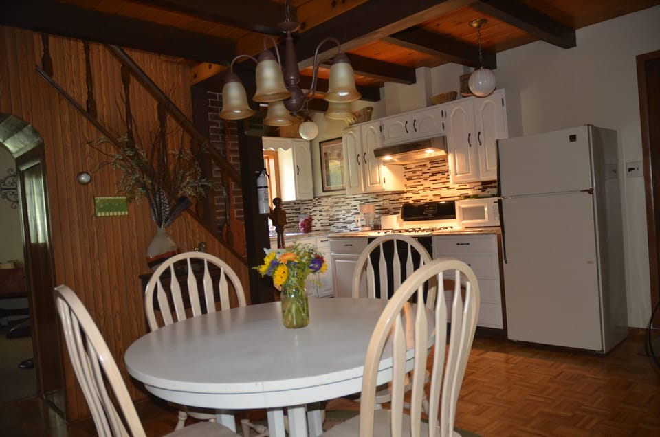 dining area and kitchen