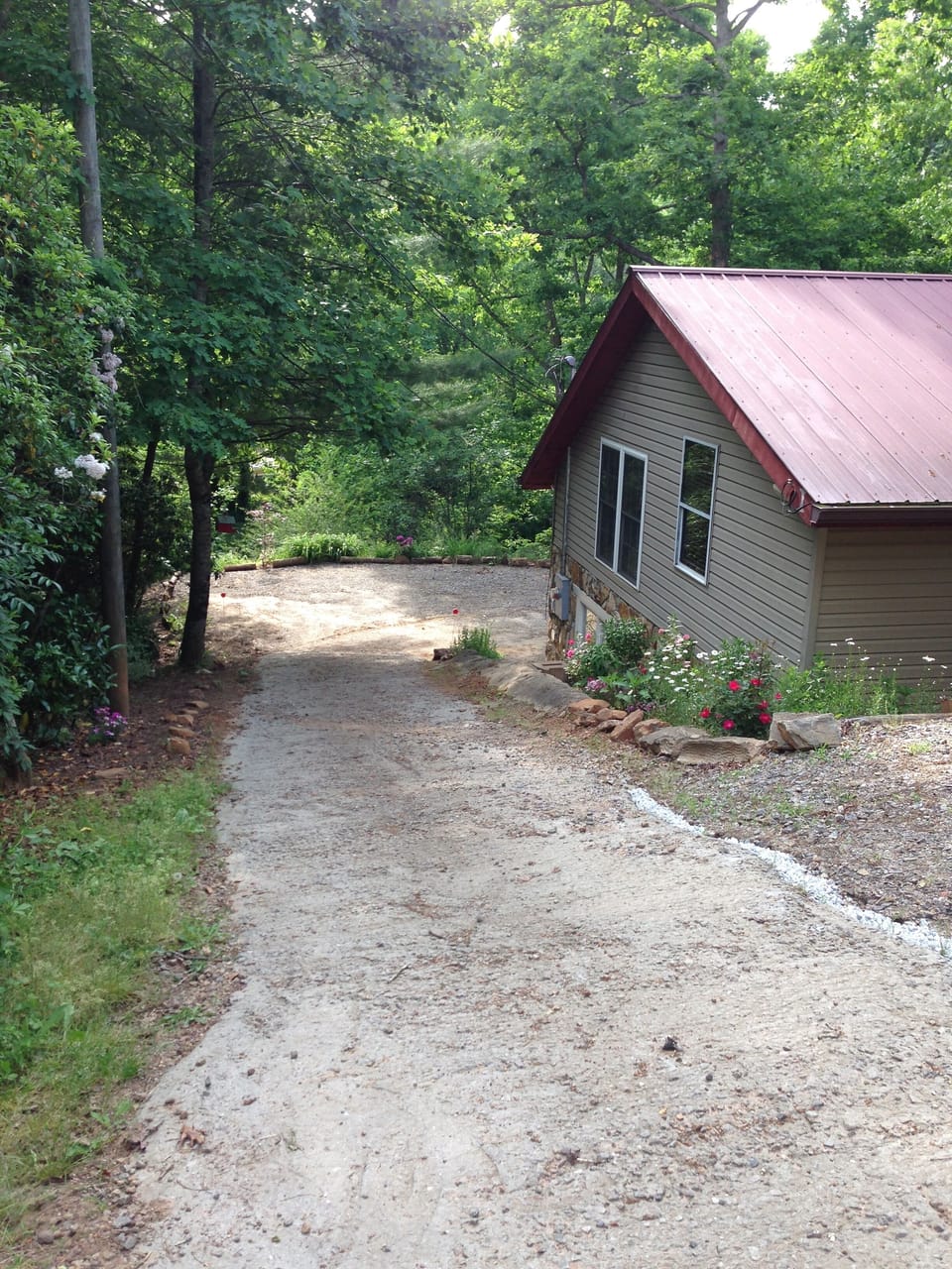 Driveway to our cabin