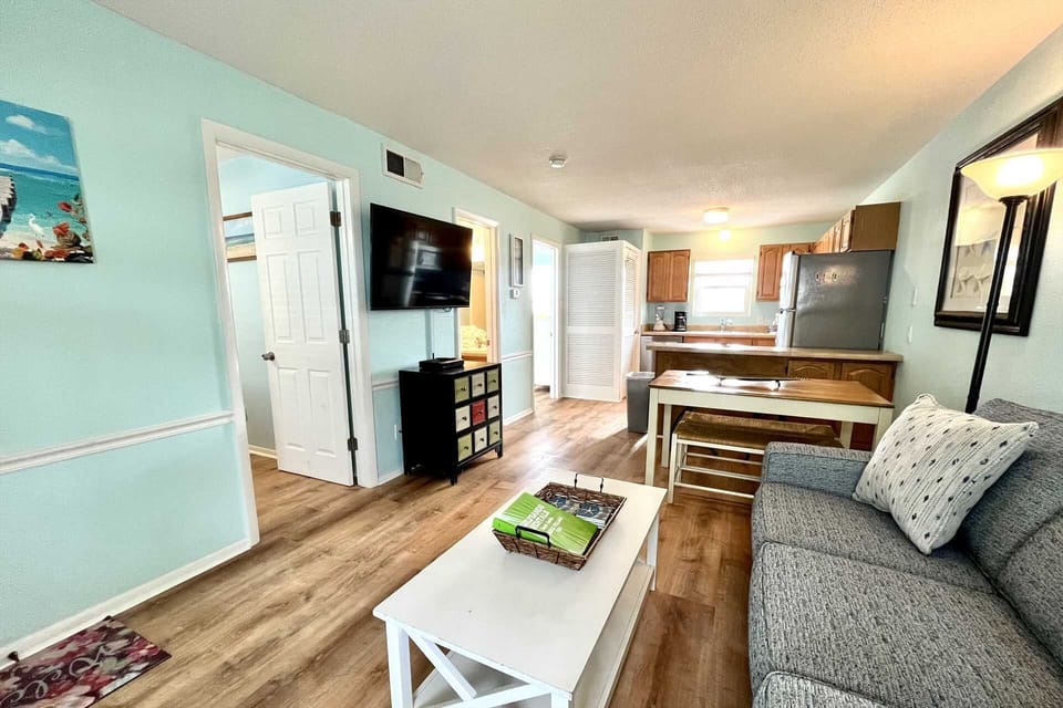 View of living / dining / kitchen.