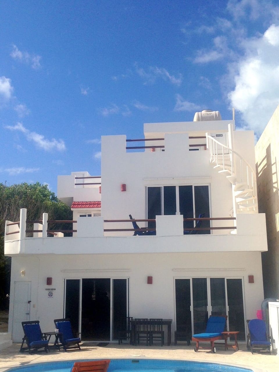 Back of house from the beach