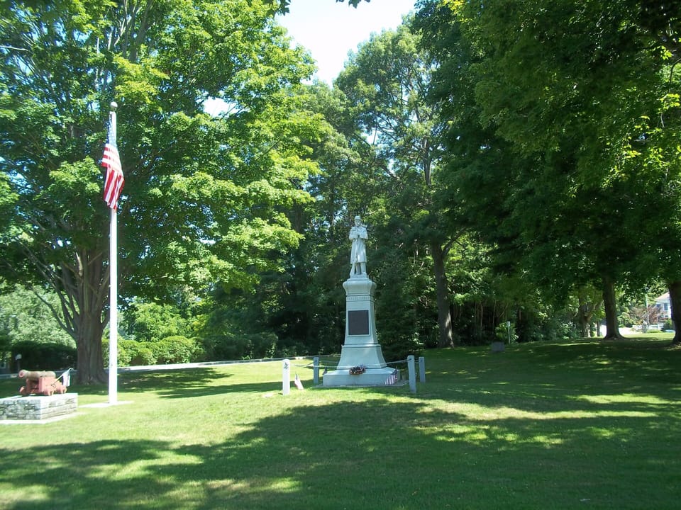 The historic Green, just a minute from the house.           