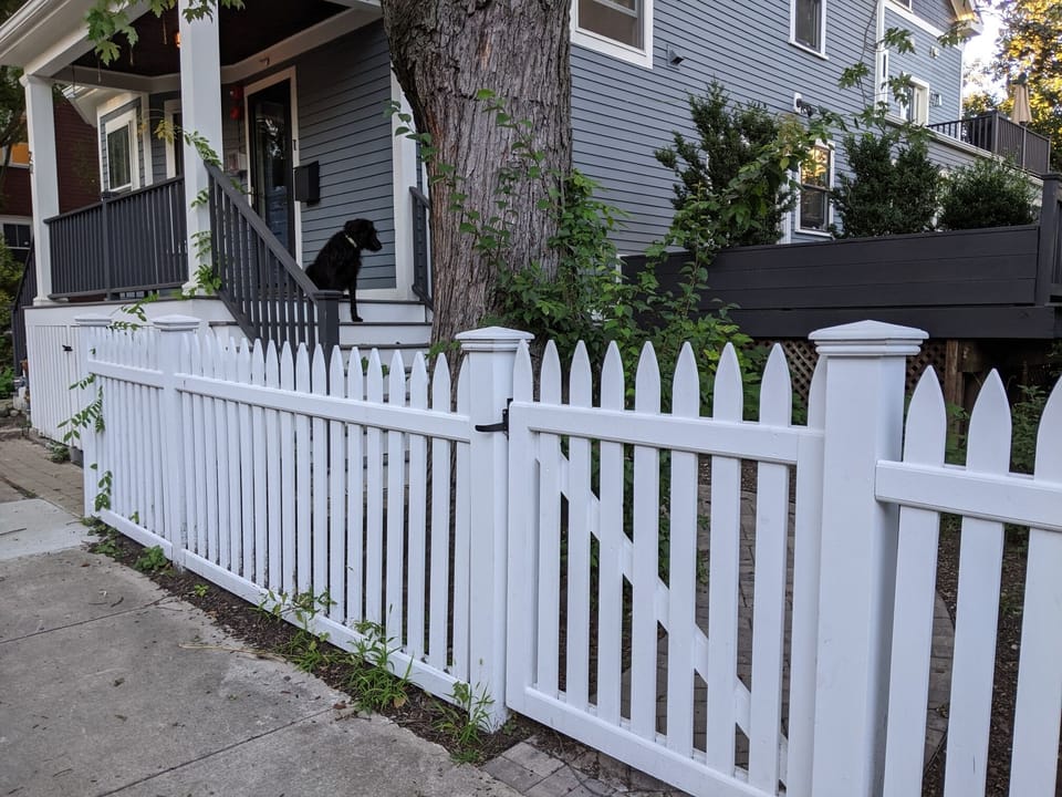 You enter through the garden gate. Lulu isn't included - unless you want her!