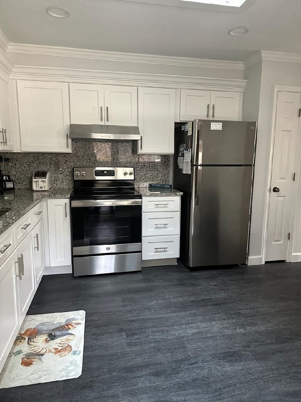 Kitchen stove and fridge