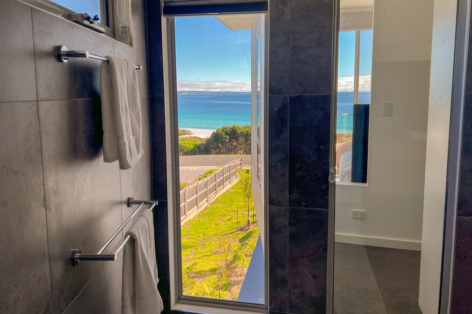 Even the shower has its own special water view