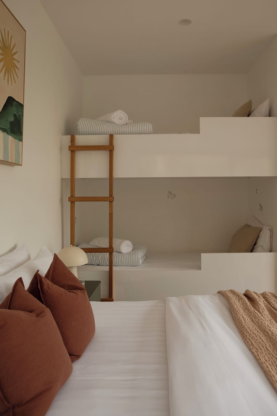 Bunks in the upper level queen bedroom