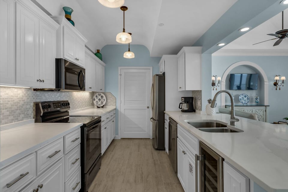 Kitchen as seen from entry