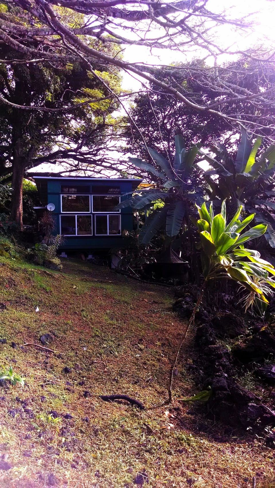This provides a view of the grotto lookijng back and your home away from home