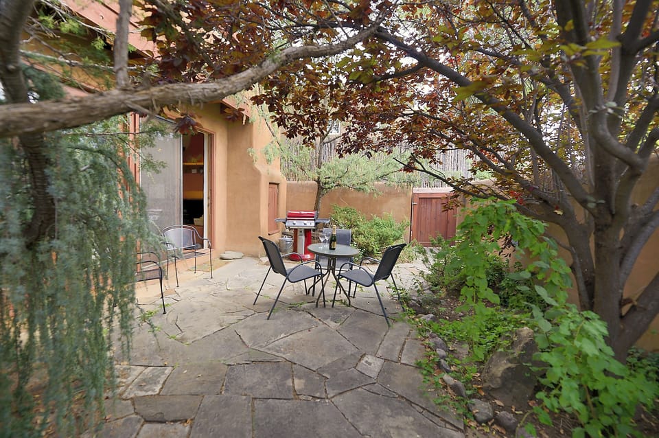Enclosed courtyard off living room