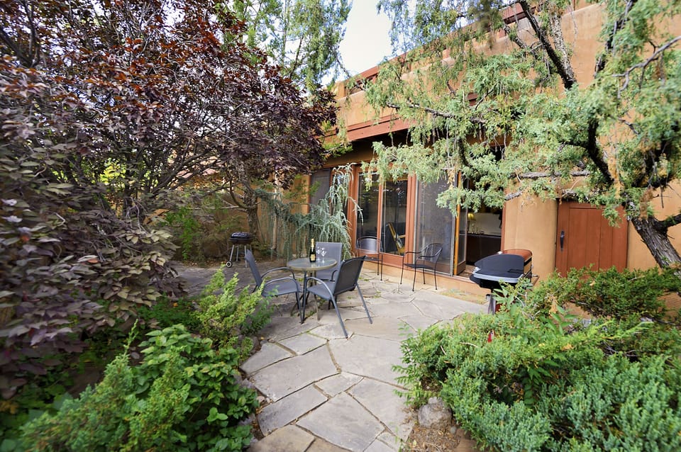 Enclosed courtyard off living room