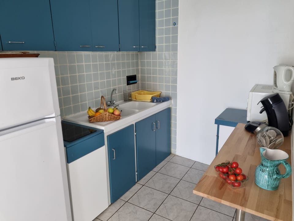 the kitchen