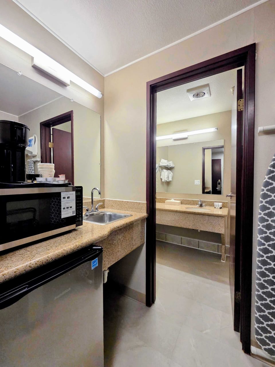Free toiletries, hair dryer, towels